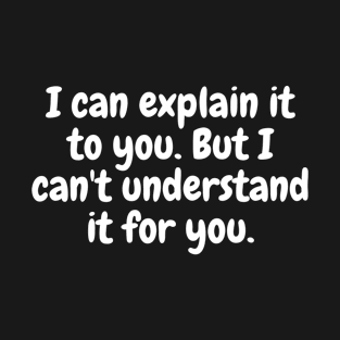 I Can Explain It To You But T-Shirt