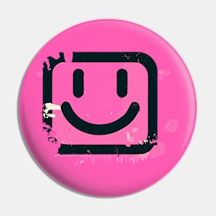 Street Art retro graffiti vintage pink Smile Pin