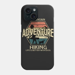 Hiking adventure Mountains distressed vintage classic outdoors design Phone Case