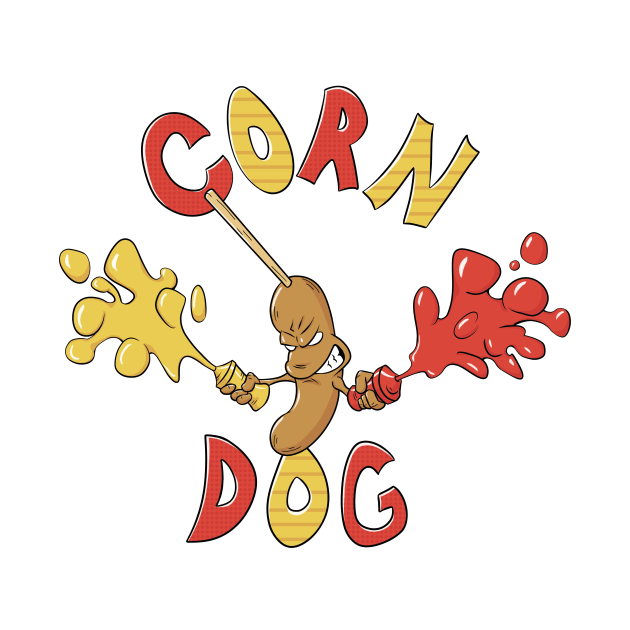 angry corndog by ruben