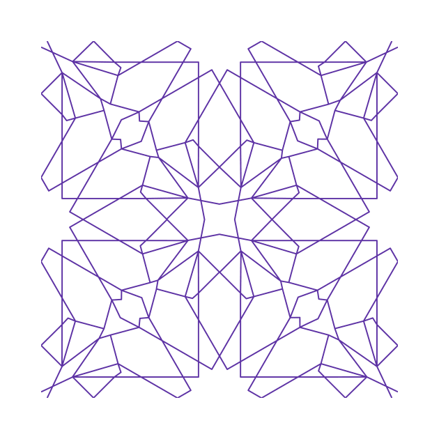 Purple Modern Geometric Design by diplikaya