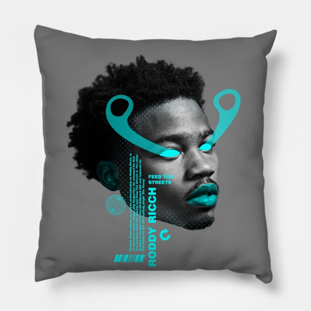 Roddy Ricch Pillow by mrcatguys