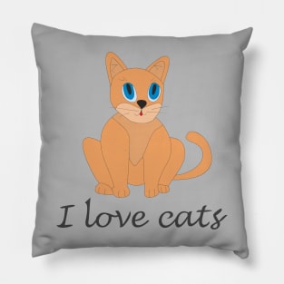 I love cats Pillow