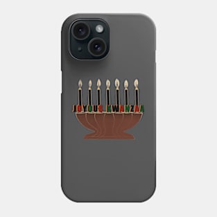 Joyous Kwanzaa with traditional candles Phone Case