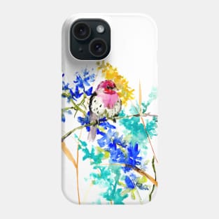 House Finch And Wild flowers Phone Case