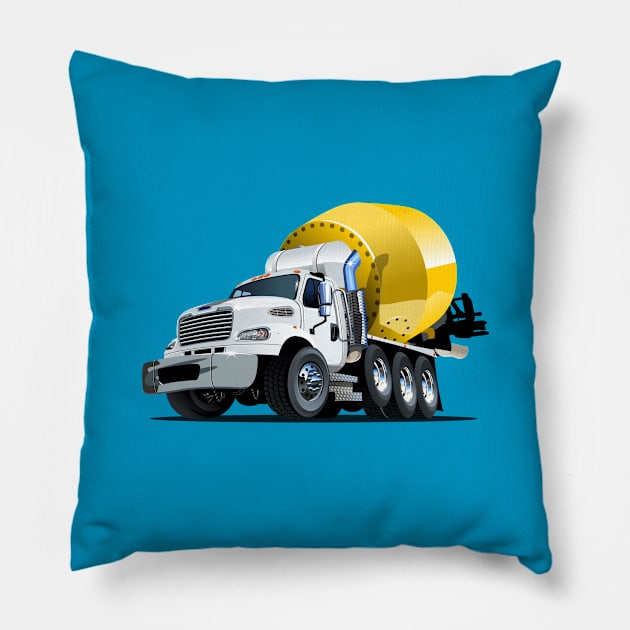 Cartoon truck Pillow by Mechanik