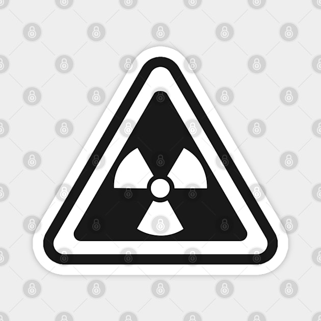 Radioactive Symbol Warning Sign - Triangular Magnet by ScienceCorner