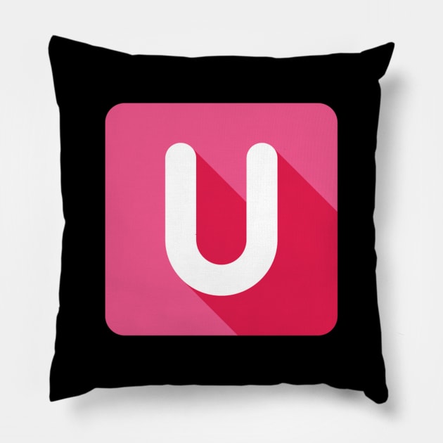 Letter  U - Colorful Alphabet Letter Box Pillow by giftideas