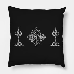 Dot Kolam, Rangoli, Kolam Diya sticker Pillow