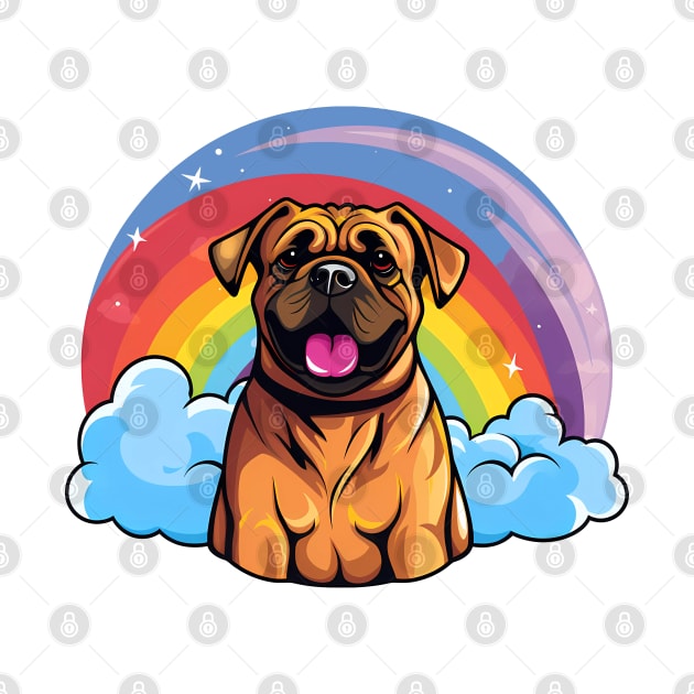 Cute Boerboel Rainbow Cloud Kawaii Dog Happy Puppy by Sports Stars ⭐⭐⭐⭐⭐