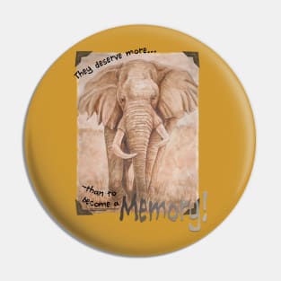 Endangered Elephants Pin