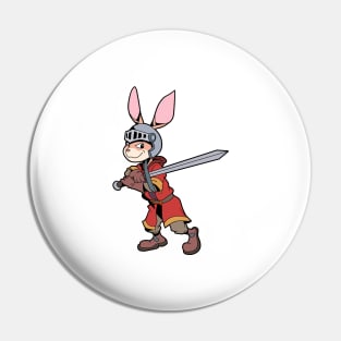 In armor with long sword - Rabbit Pin