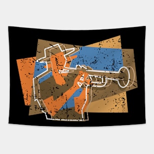 Modern musician trumpet player Tapestry