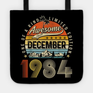 Awesome Since December 1984 Vintage 39th Birthday Tote