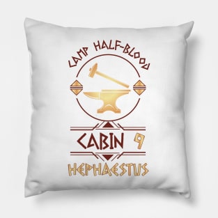 Cabin #9 in Camp Half Blood, Child of Hephaestus – Percy Jackson inspired design Pillow