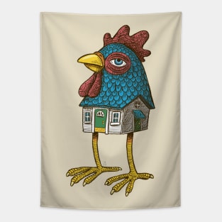 Baba Yaga Chicken House Tapestry