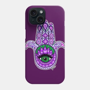 Purple Hamsa Hand Phone Case