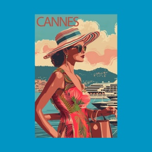 Cannes, France, Vintage Travel Poster T-Shirt