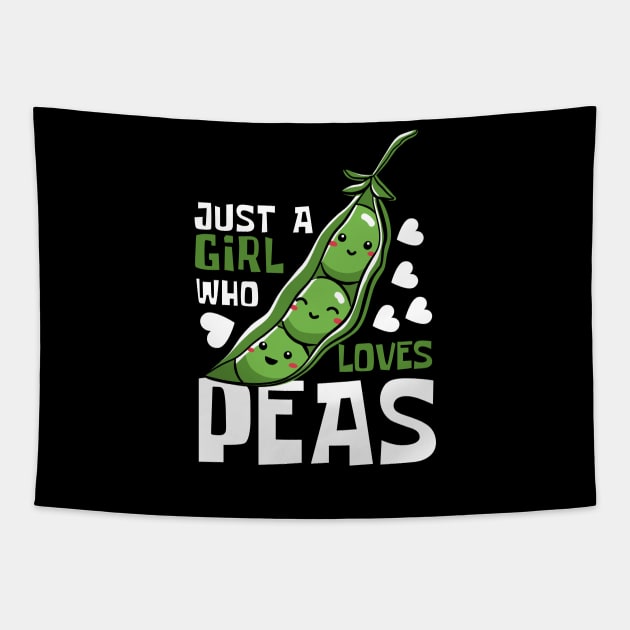 Pea Passion: Just a Girl Who Loves Peas Tapestry by DesignArchitect