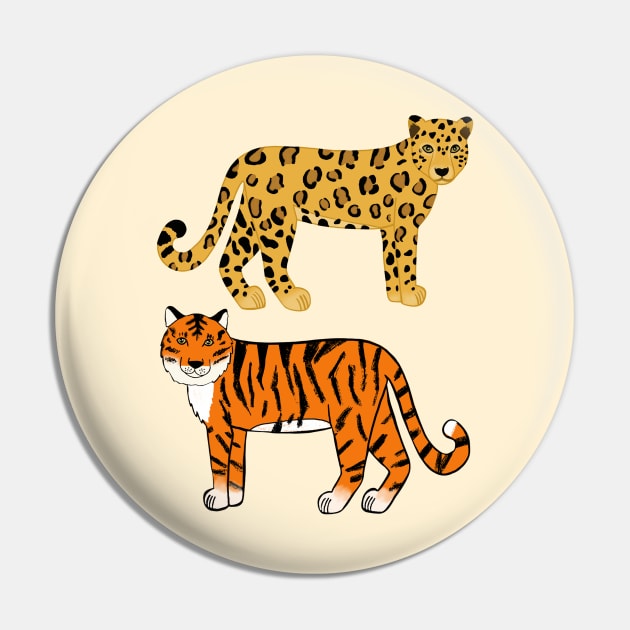 Jaguar & Tiger Pin by tangerinetane