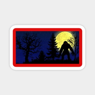 Bigfoot at Night Magnet