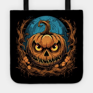 Halloween Pumpkin, Spooky Pumpkin Face Tote