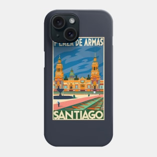 A Vintage Travel Art of Santiago - Chile Phone Case