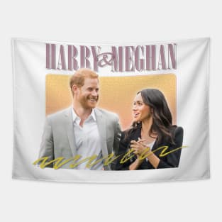 Harry & Meghan Retro Aesthetic Tapestry