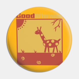 Giraffe on sunset Pin