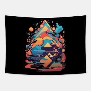 Abstract Geometric Shapes Tapestry