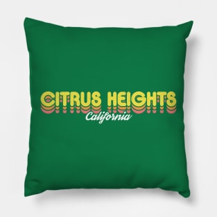 Retro Citrus Heights California Pillow