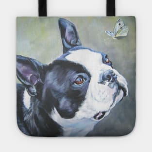 Boston Terrier Fine Art Painting Tote