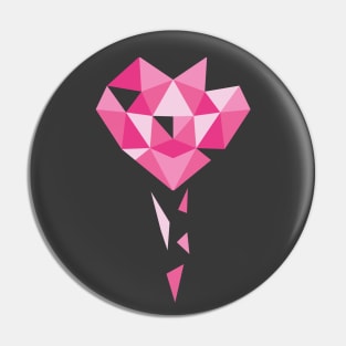 Crystal Broken Heart Pin