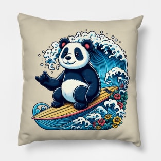 Surfing panda Pillow