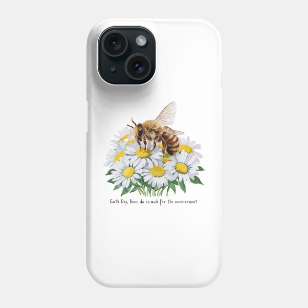 Earth Day Save the Bees Plant More Trees Clean the Seas Phone Case by Shopinno Shirts