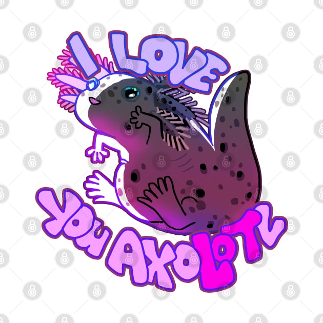 I LOVE YOU AXOLOTL thicc mud puppy t-shirt by Angsty-angst