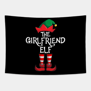 Girlfriend Elf Matching Family Christmas Tapestry