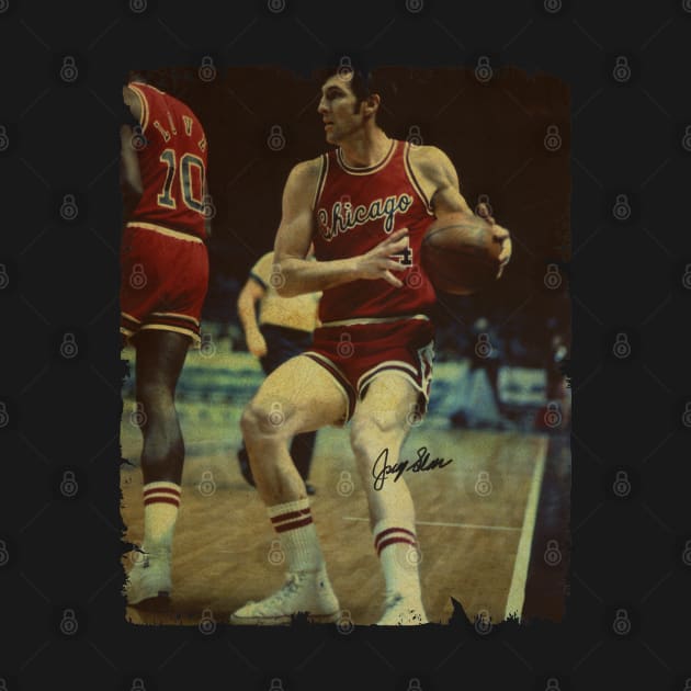 Jerry Sloan - Vintage Design Of Basketball by JULIAN AKBAR PROJECT