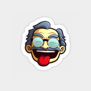 Tongue Out Emoji Sticker - Express Yourself with this Playful Emoticon Magnet