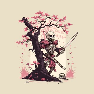 Japanese Samurai Skeleton T-Shirt