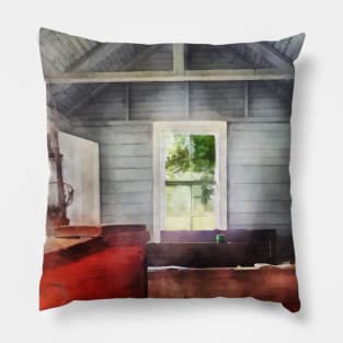 Teachers - One Room Schoolhouse with Hurricane Lamp Pillow