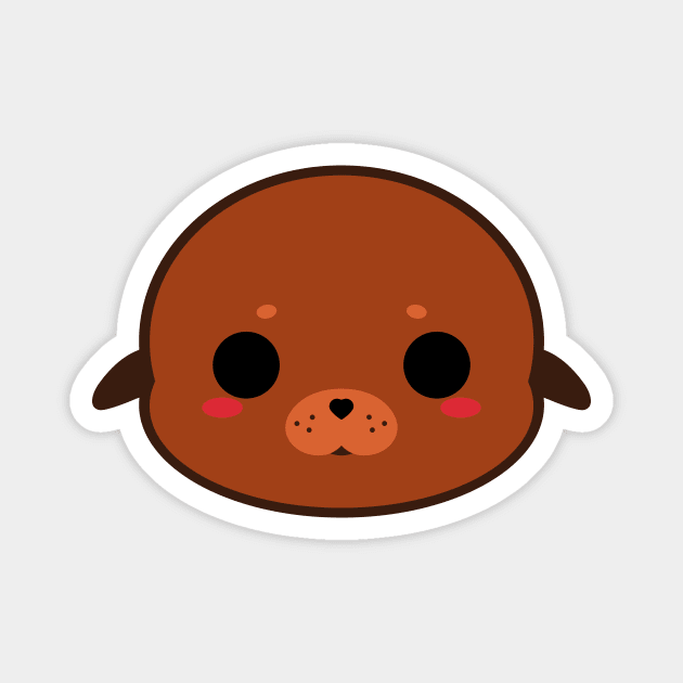 Cute Brown Eared Seal Magnet by alien3287