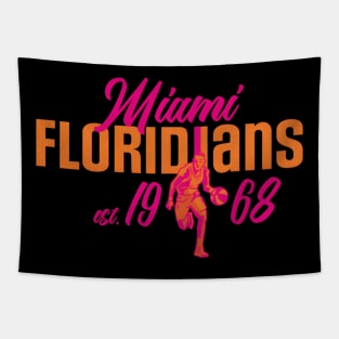 Miami Floridians Basketball Team Tapestry