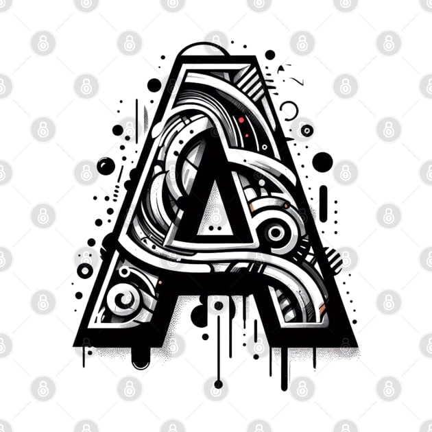 Letter A design graffity style by grappict