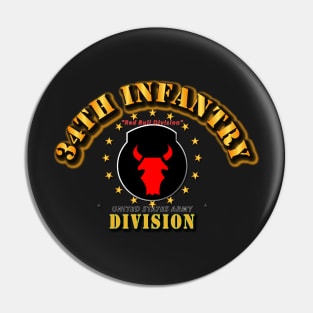 34th Infantry Division - Red Bull Division Pin