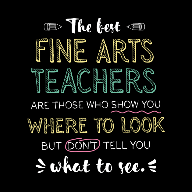 The best Fine Arts Teachers Appreciation Gifts - Quote Show you where to look by BetterManufaktur