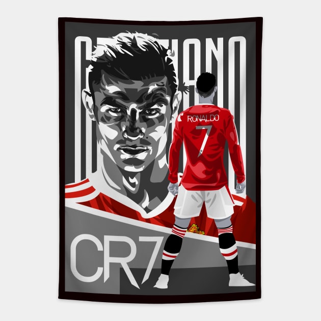 Cristiano Ronaldo in Red Tapestry by RJWLTG