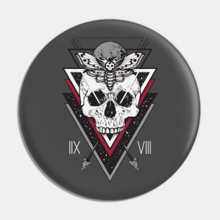 Skull Moth Space Stare Pin