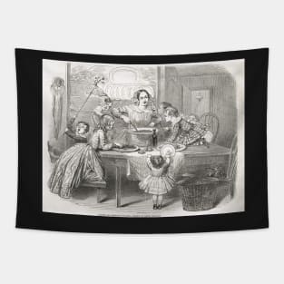 Victorian Christmas Pudding Making 1848 Tapestry