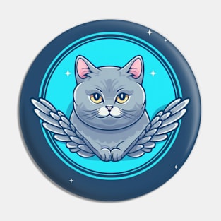 Cat Angel Pin